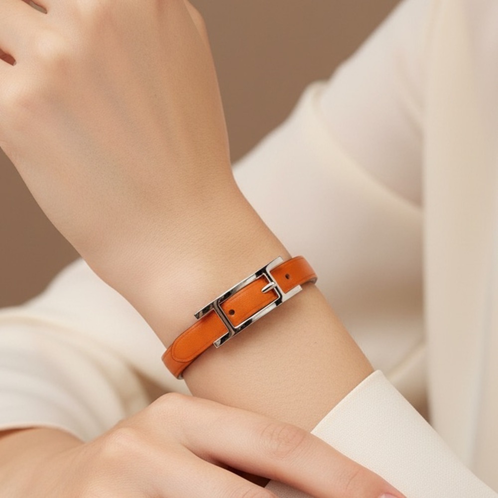 Hermès Behapi Simple Tour Leather Bracelet